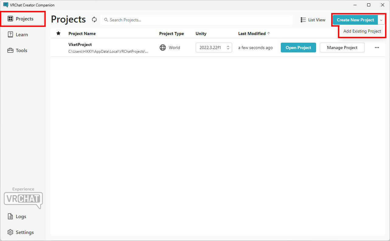 how_to_open_existing_creator_companion
