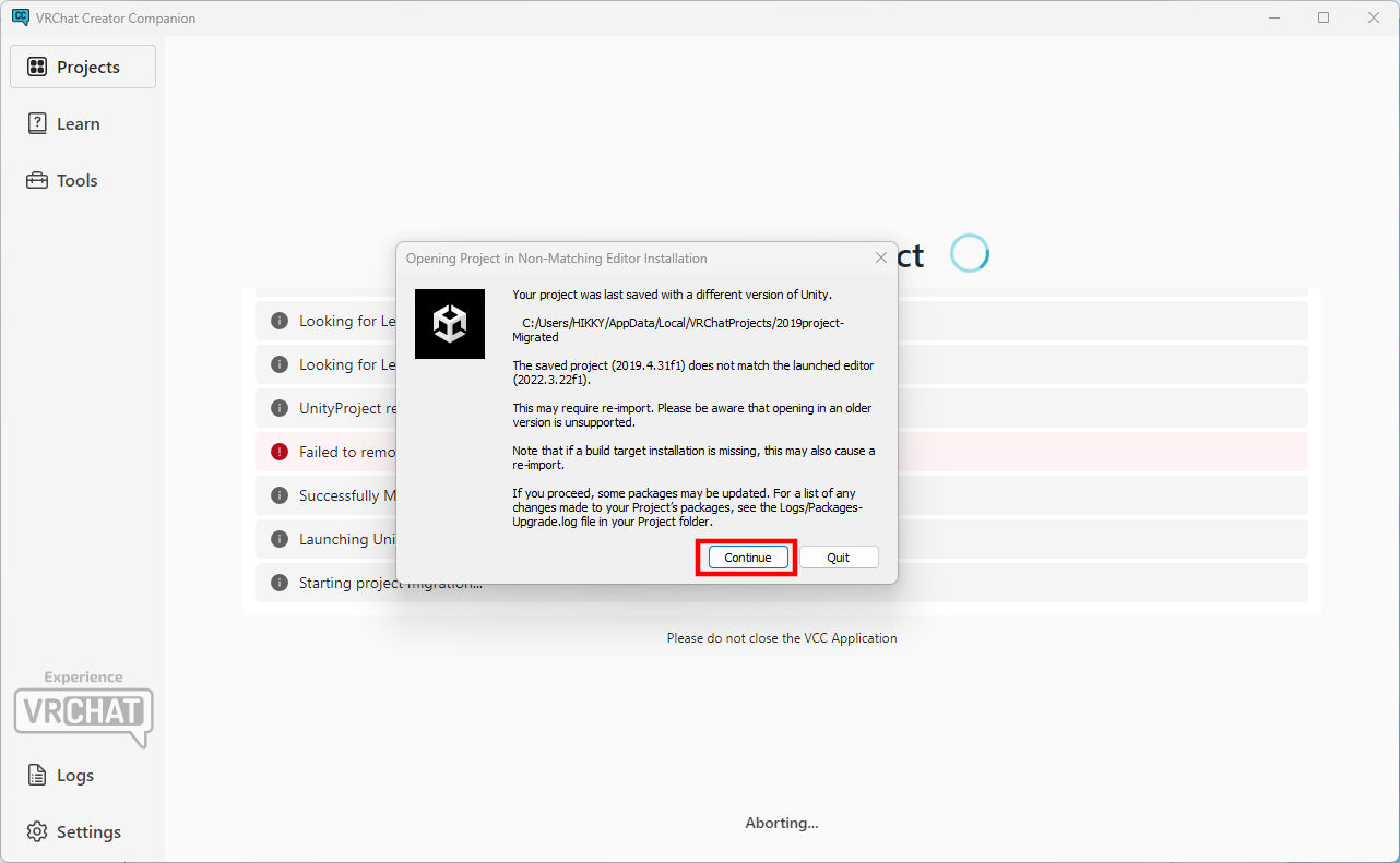 how_to_open_existing_creator_companion