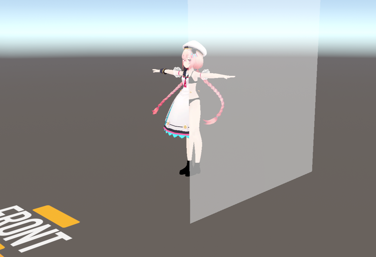 Example: avatar clothing disappearing when viewed through glass