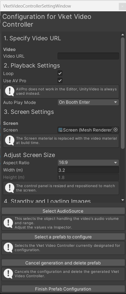 Settings Window